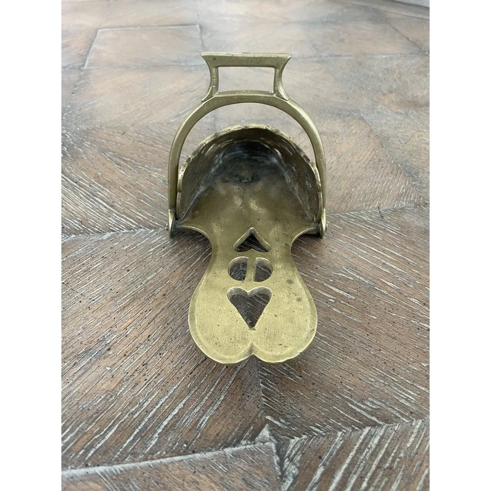 Vtg Brass Horse Saddle Stirrup Ornate Equestrian Riding Decor Door Knocker